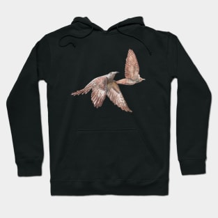 Cuckoo Birds in Flight Illustration Hoodie